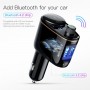 Baseus Chargeur de voiture Wireless Bluetooth V4.2 Transmetteur FM Lecteur MP3 3.4A Double chargeur de voiture USB, Support U...
