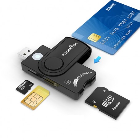 Lecteur USB SD, Micro SD, Sim Carte et cartea puce.