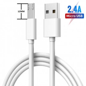 Cable Micro USB vers USB A pour Crosscal, Blackview. Connectique longue 12mm