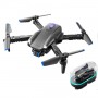Drone V20 WIFI FPV Mini, pliable, télécommande, double camera Full HD, Noir