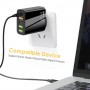 65W Dual PD Type-C + 3 x Chargeur multi-ports USB pour téléphone et tablette PC, prise UE