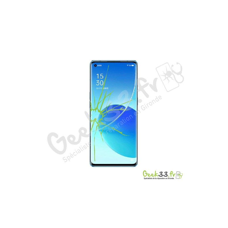 Ecran Complet Noir OLED Oppo A76 (Avec Ch?ssis