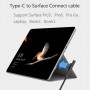 Câble de chargeur pour Microsoft Surface Pro 7/6/5/4/3 / Microsoft Surface Go vers USB-C - 1,60m