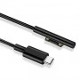 Câble de chargeur pour Microsoft Surface Pro 7/6/5/4/3 / Microsoft Surface Go vers USB-C - 1,60m