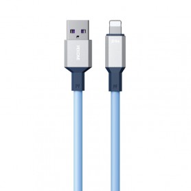 Câble de données en silicone 2,4 A USB vers 8 broches, longueur : 1,2 m (bleu)