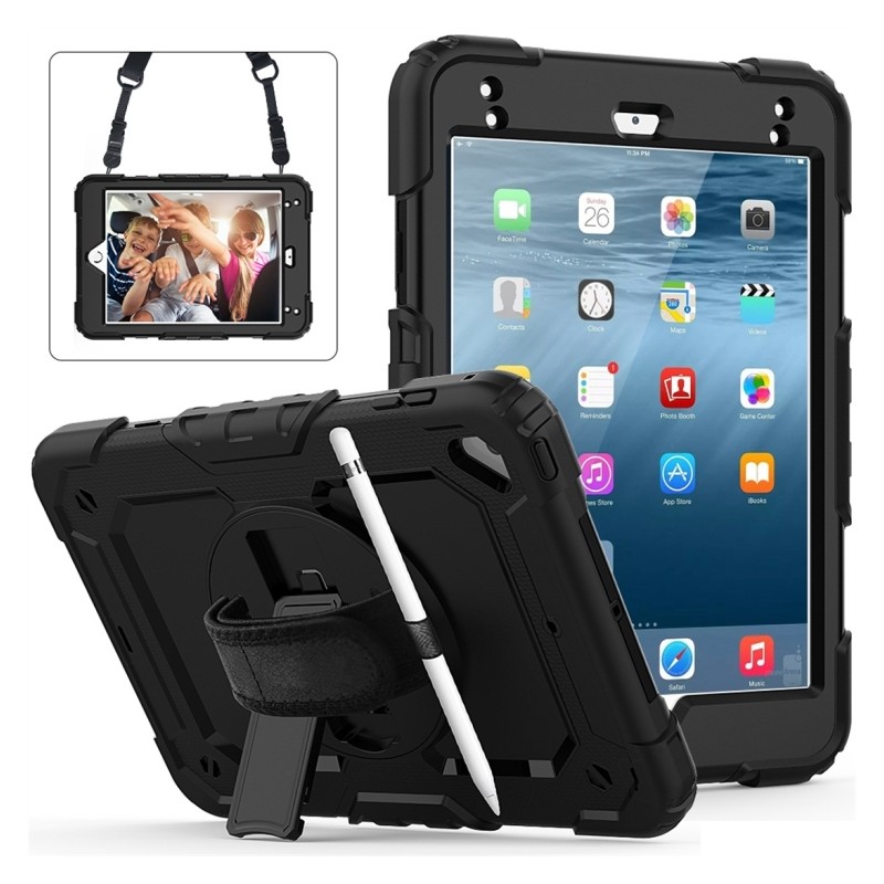 QYiD Étui Pour IPad Mini 4, IPad Mini 5, étui En Cuir PU Fin Pliable Avec Support Rotatif à 360 Degrés Avec Fonction Veille/réveil Automatique Pour IPad Mini 5/iPad Mini 4